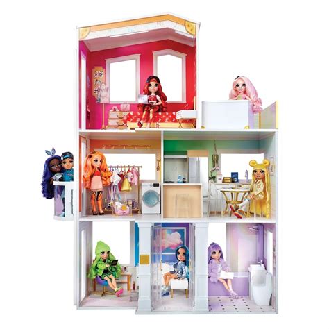 rainbow dollhouse|rainbow high doll house furniture.